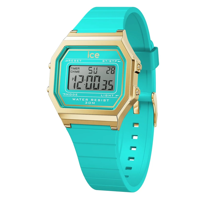 ICE-WATCH - ICE Digit Retro Blue Curacao - Women's Wristwatch with Plastic Strap - 022055 (Small)