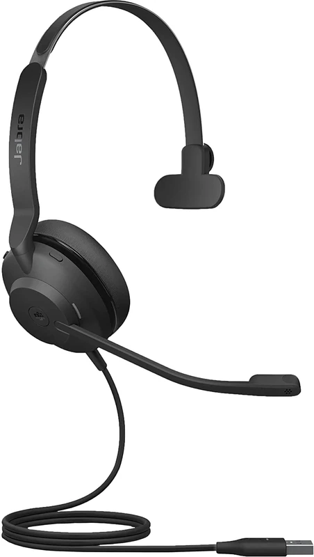 Jabra Evolve2 30 SE Wired Mono Noise-Cancelling Headset - Features 2-Mic Call Technology and USB-A Cable - Works with All Leading Unified Communications Platforms Such as Zoom and Google Meet - Black