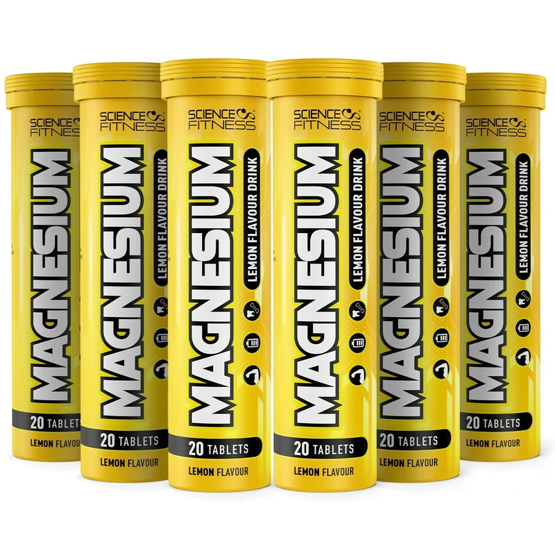 Science Fitness Magnesium Lemon Effervescent Tablets - 120 Vegan 375mg