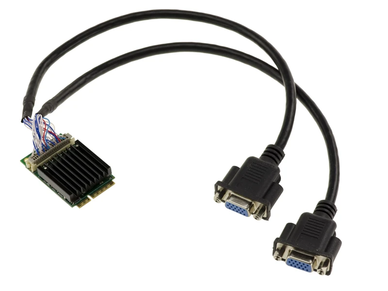 KALEA-INFORMATIQUE 2 port VGA 1080p graphics card on mPCIe port - Full size MiniPCIe with Silicon Motion SM750 Chipset