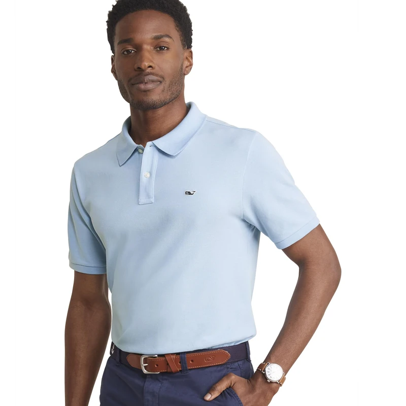 Vineyard Vines Men's Heritage Pique Polo Shirt, Jake Blue, Large