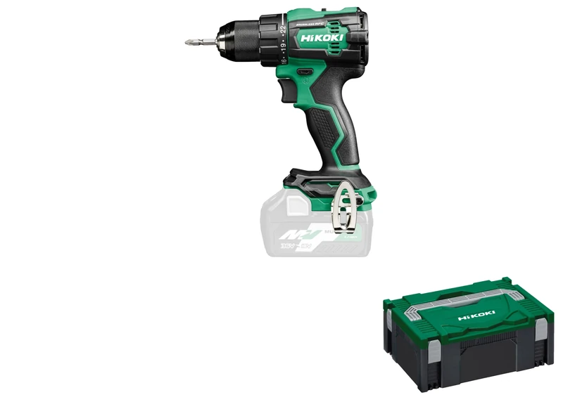 HIKOKI Akku Bohrschrauber DS18DEW2Z, Bohrfutter: 1.5-13 mm (18V, Max. Festdrehmoment (hart): 140 Nm, Leerlaufdrehzahl 2.Gang: 0-2000 min-1, Brushless) Zubehör: im HSC II Koffer, oher. ne Akku und
