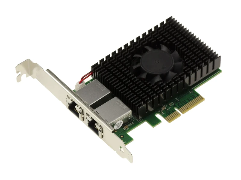 KALEA-INFORMATIQUE Network controller card PCIe 3.0 x4 Dual 10 Gigabit Ethernet - 2 ports RJ45 10G Dual Chipset Aquantia AQtion AQC107S with bridge ASM1812