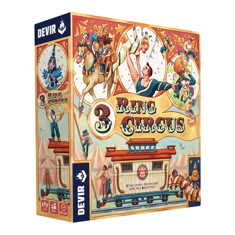 Devir Thames & Kosmos 3 Ring Circus, Strategy and Hand Management Board Game for Adults and Teens, Board Games for Games Night, For 1 to 4 Players, Ages 12+
