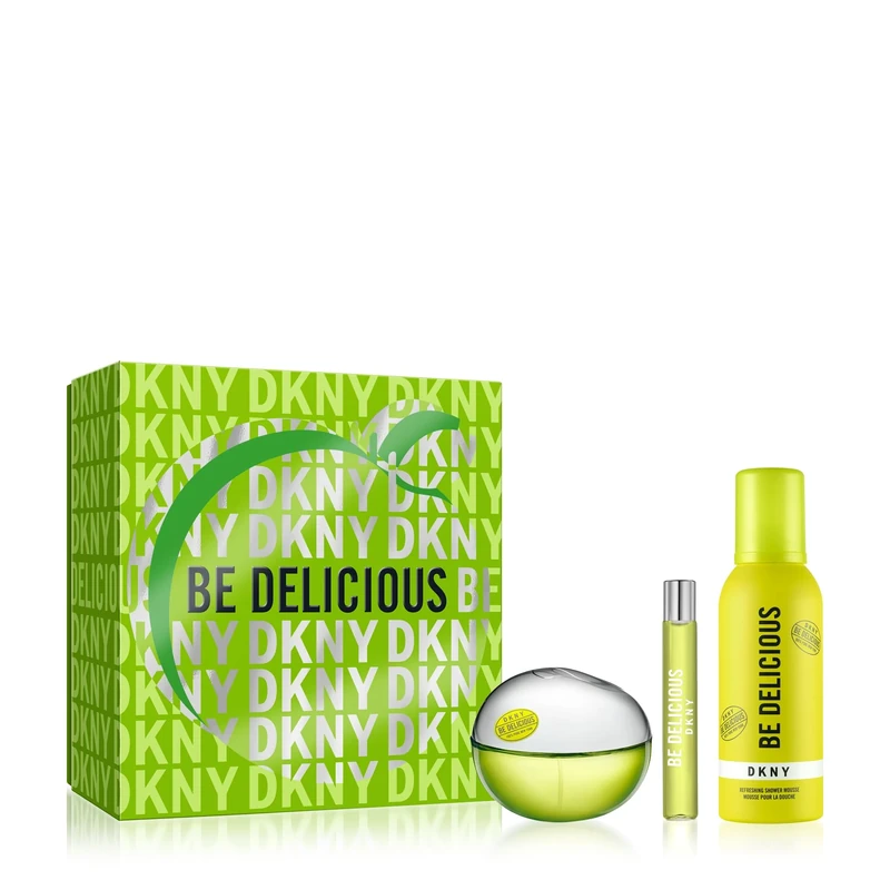 Be Delicious by Donna Karan for Women - 3 Pc Gift Set 3.4oz EDP Spray, 0.5oz EDP Spray, 5.1oz Shower Mousse