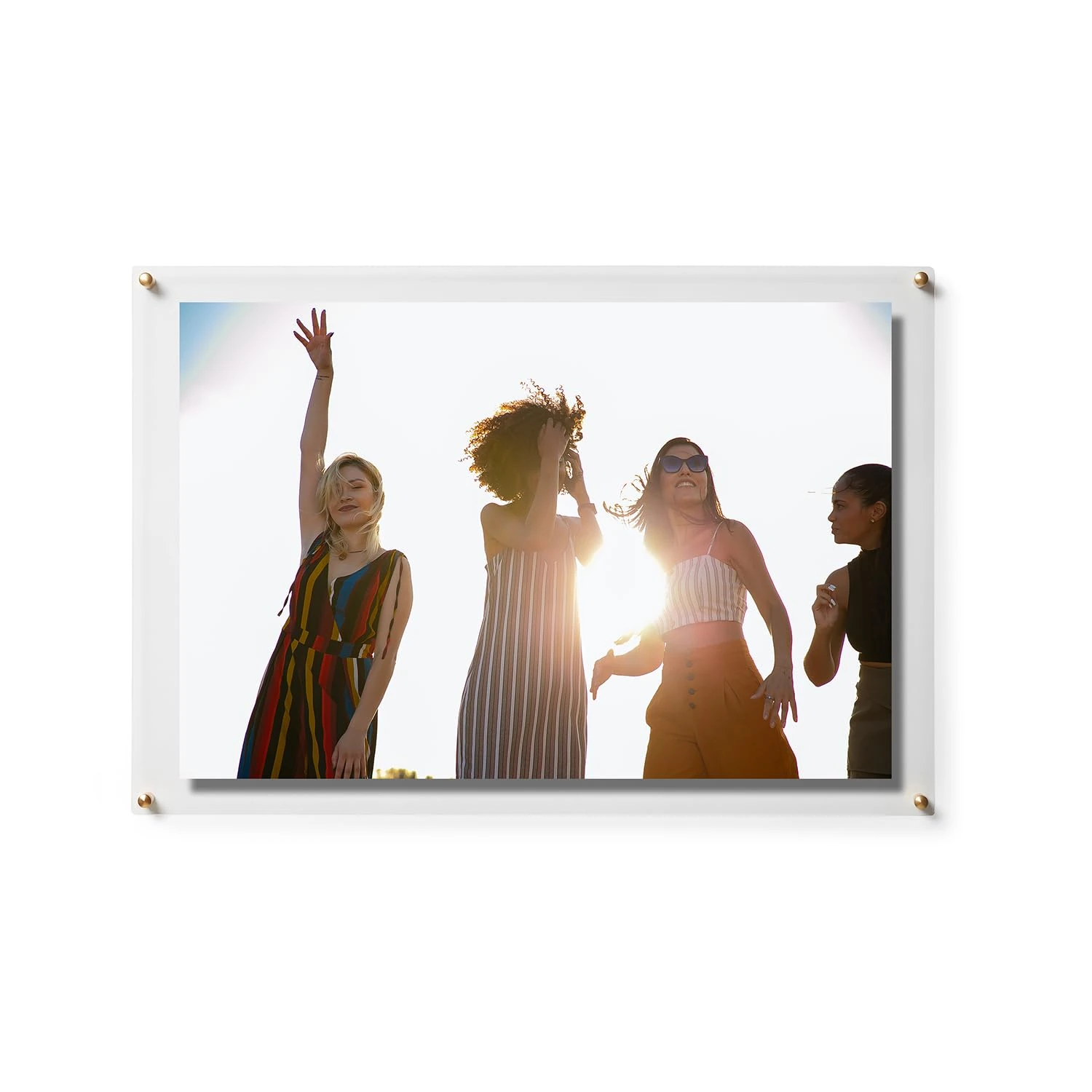 COOLMODERNFRAMES 24x36 Photo Modern Float Frame with Gold Hardware, 24x36-Inch Art & Photos