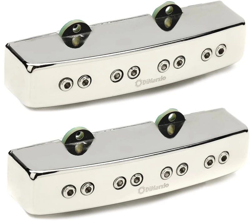 DiMarzio DP 302N Relentless J Pair Neck + Bridge Electric Bass Pickup Set, Nickel Cover