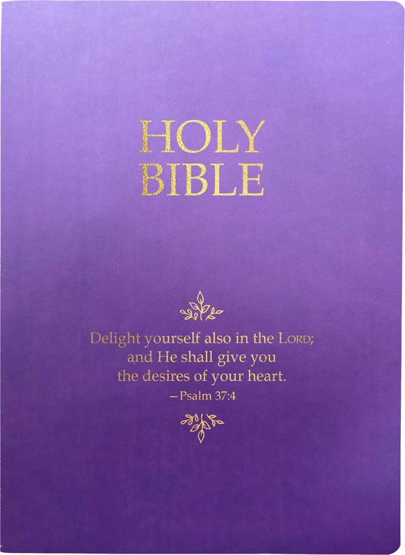 KJVer Holy Bible, Delight Yourself in the Lord Life Verse Edition, Large Print, Royal Purple Ultrasoft: (King James Version Easy Read, Red Letter, Psalm 34:4) (King James Version Easy Read Bible)