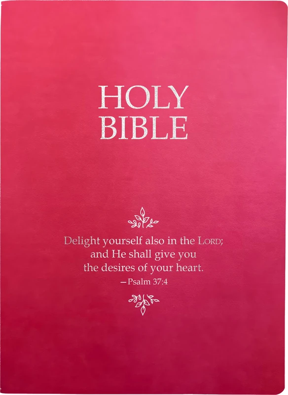 KJVer Holy Bible, Delight Yourself in the Lord Life Verse Edition, Large Print, Berry Ultrasoft: (King James Version Easy Read, Red Letter, Pink, ... Easy Read, Red Letter, Pink, Psalm 37:4)