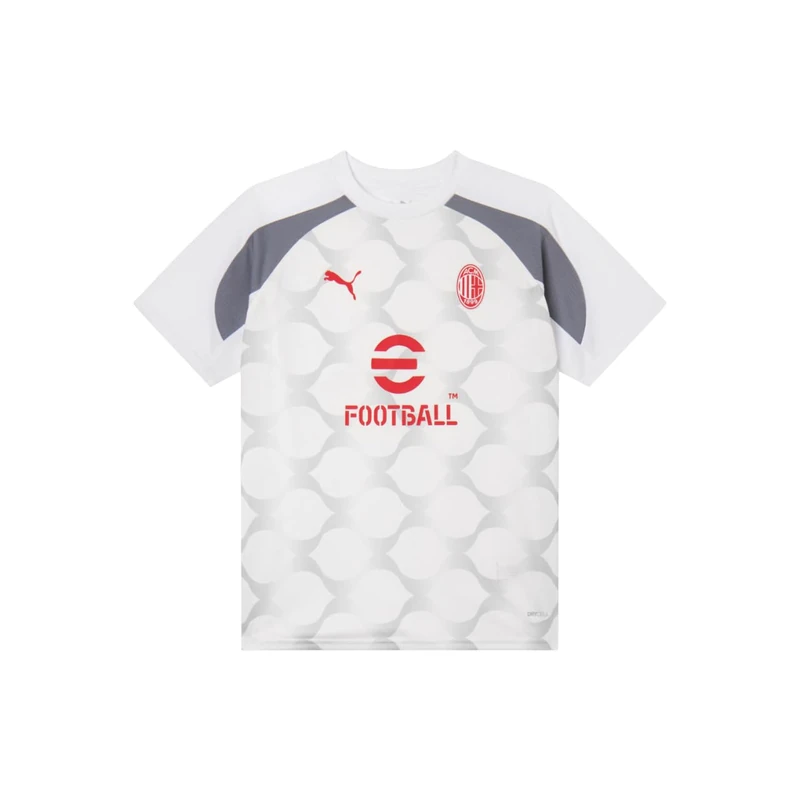 AC Milan Unisex Kid's Prematch 23/24 Jersey T-Shirt, Puma White-Grey Tile, 8 anni