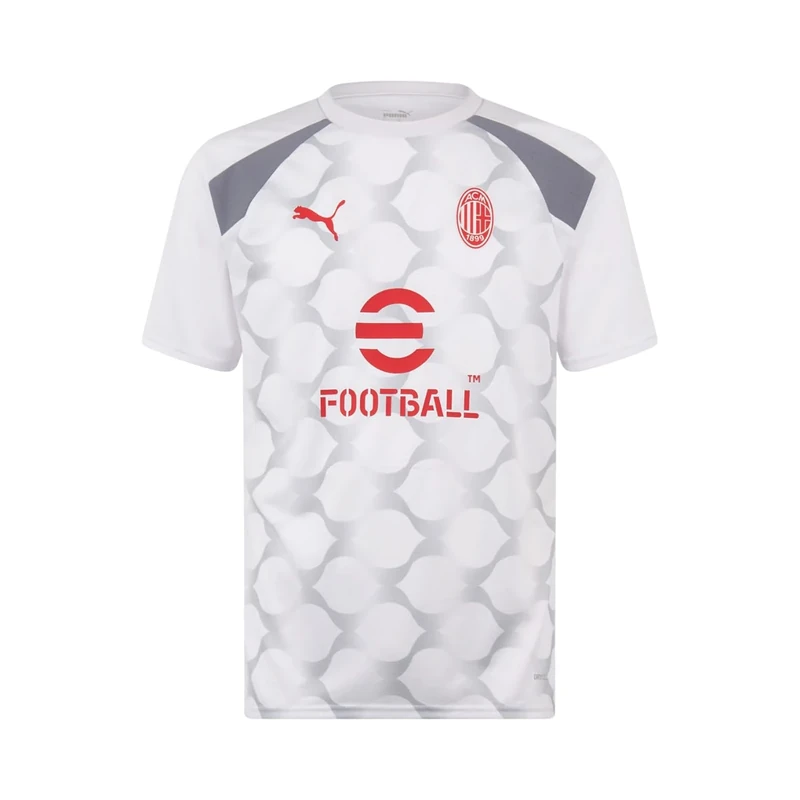 AC Milan Prematch 23/24 Jersey T-Shirt, Puma White-Grey Tile, XL