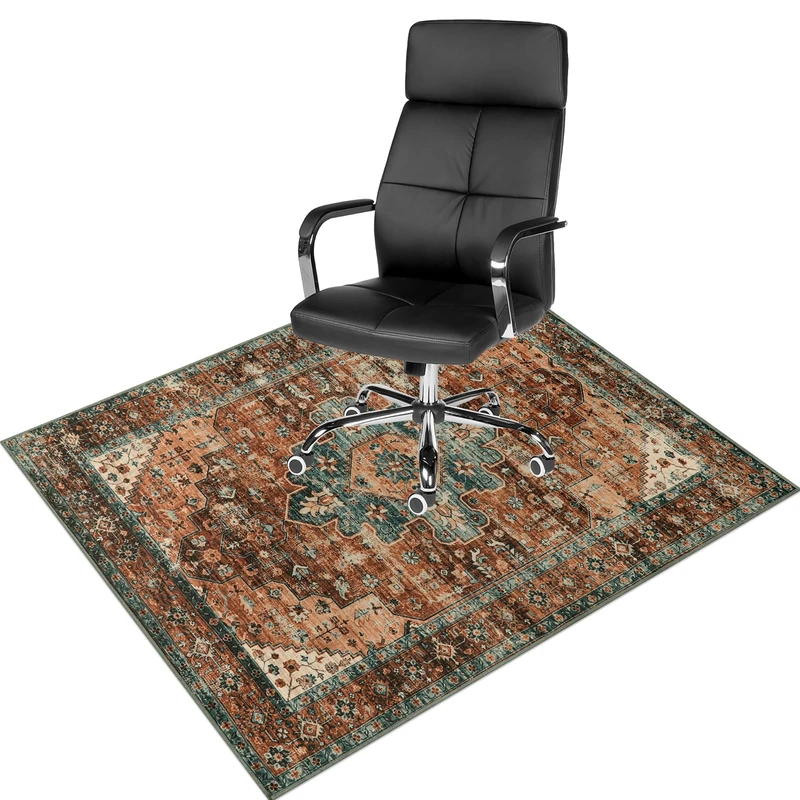 Anidaroel 48"x60" Chair Mat for Wood/Tile, Desk Chair Rug for Hard Floors, Low Pile Carpet Mat