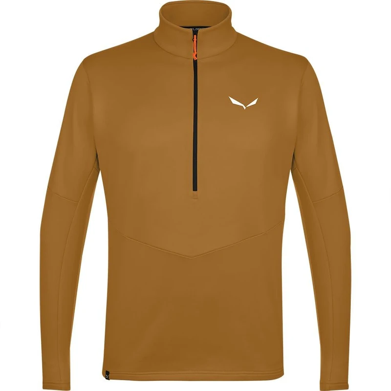 Salewa Puez Polarlite Half Zip Fleece Men , Golden Brown, 48/M, Male