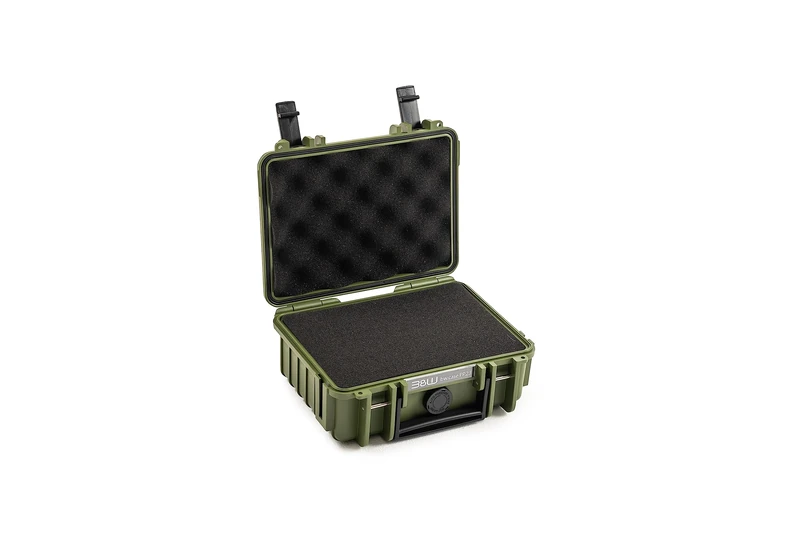 B&W International GmbH Outdoor Transport Case Type 500 Bronze Green with Cube Foam - Waterproof According to IP67 Certification, Dustproof, Shatterproof and Indestructible, Bronze Green, Typ 500 -
