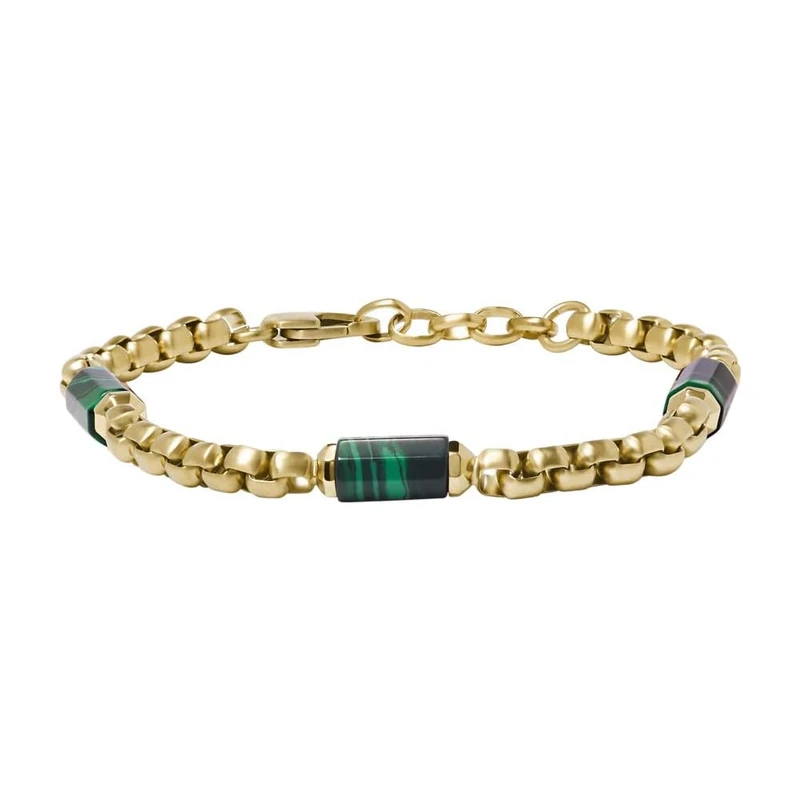 Fossil men's component bracelet All Stacked Up malachite green, JF04571710