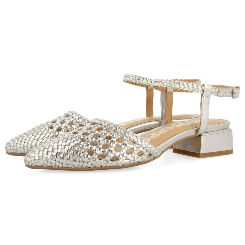 GIOSEPPO Mineo, Women's Ballet Flat, Silver, 40 EU, Metallic Silver, 8 UK