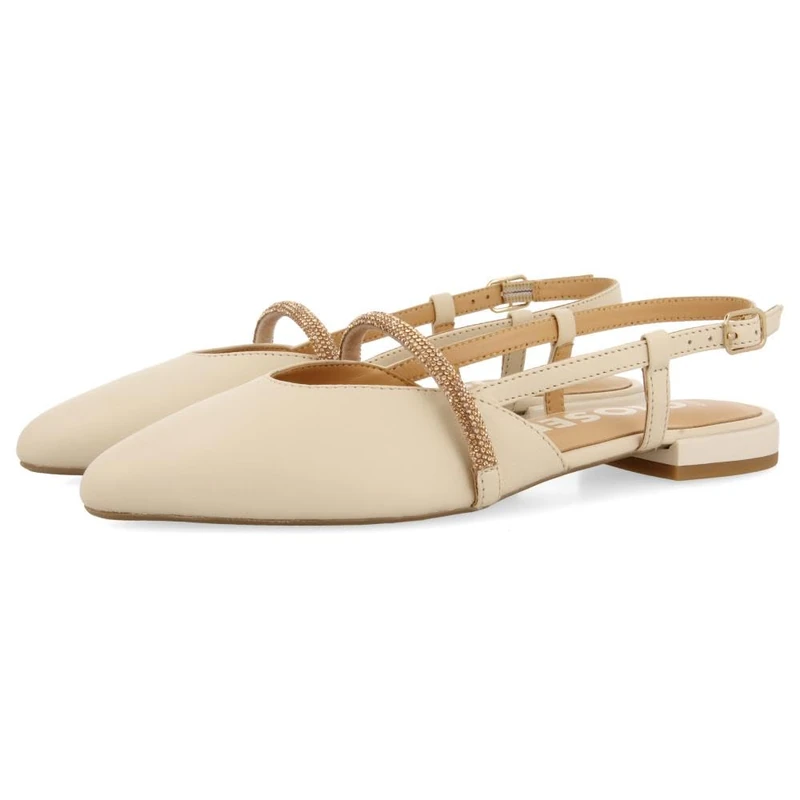 GIOSEPPO Women's Godrano Flat Ballet, Snow white, 8.5 UK
