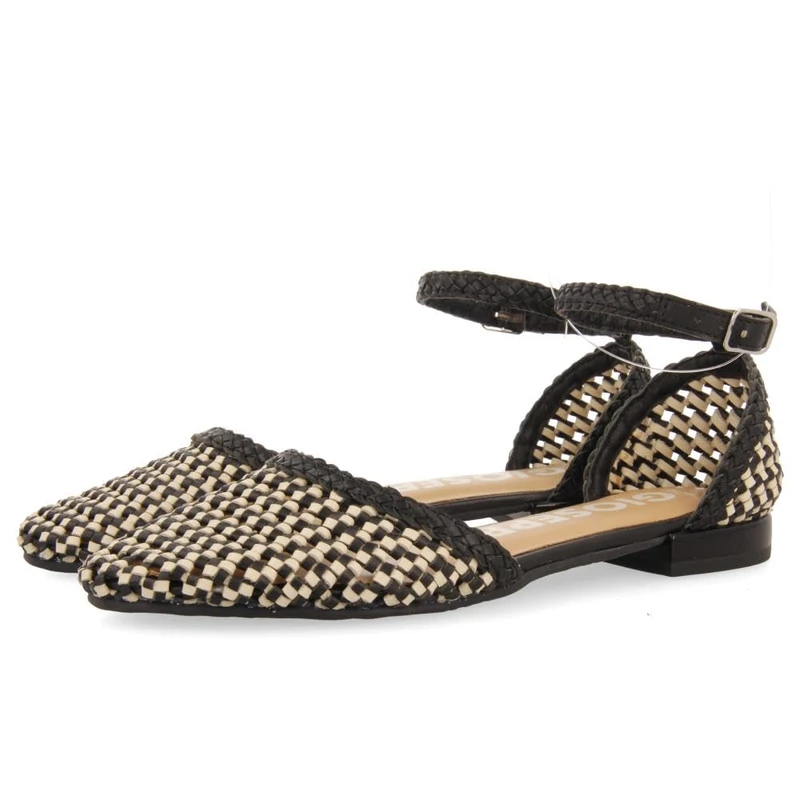GIOSEPPO Konispol, Women's Ballet Flat, Black/White, 4 UK