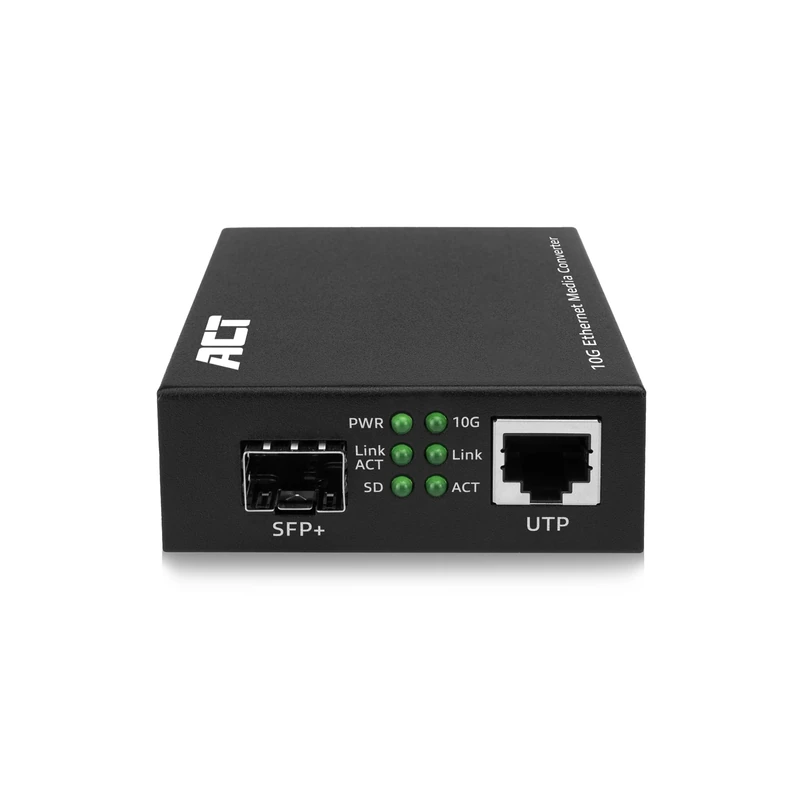 ACT 10G Ethernet Fiber Media Converter, Compliant with 802.3ab Standard, Multi Mode, Single Mode SFP+ - AC4455