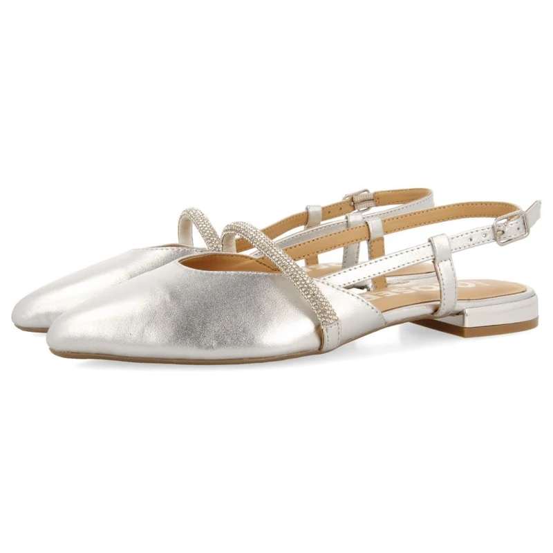 GIOSEPPO Womens Godrano Ballet Flat, Metallic Silver, 5.5 UK