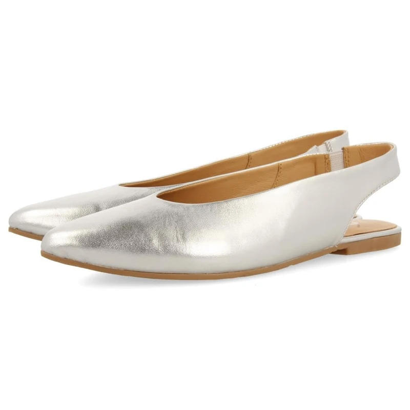 GIOSEPPO Featured Bronze Leather DATERS for Women, Metallic Silver, 5 UK - Image 1