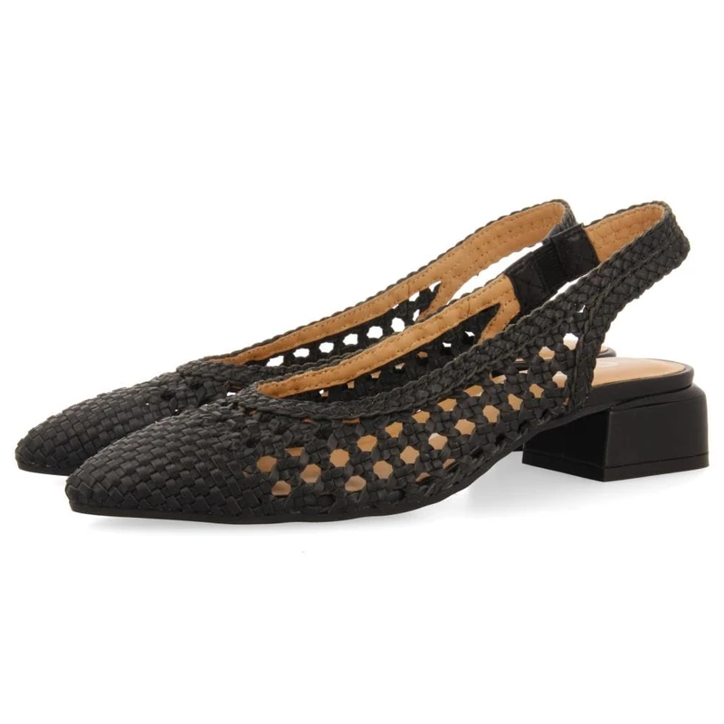 GIOSEPPO PISKOVE, Women's Ballet Flat, Black, 39 EU, Black/White, 7 UK