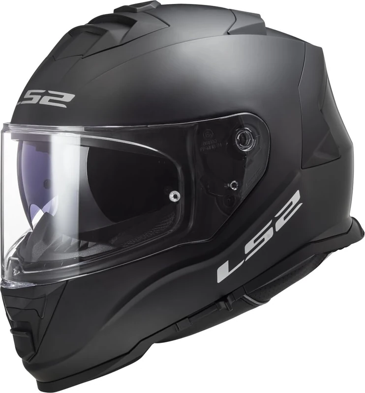 LS2 FF800 STORM II Dual Visor Full Face Motorcycle Helmet. SOLID MATT BLACK (3XL) 65-66cm