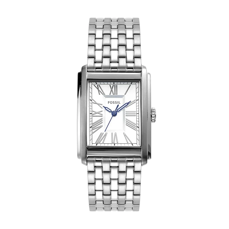 Fossil Carraway Men's 30 MM Silver-Tone Stainless Steel Watch, FS6008