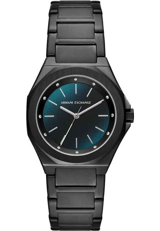 Armani Exchange Watch for Women, Quartz Movement and 34mm Case Size with Stainless Steel, Leather or Silicone Strap