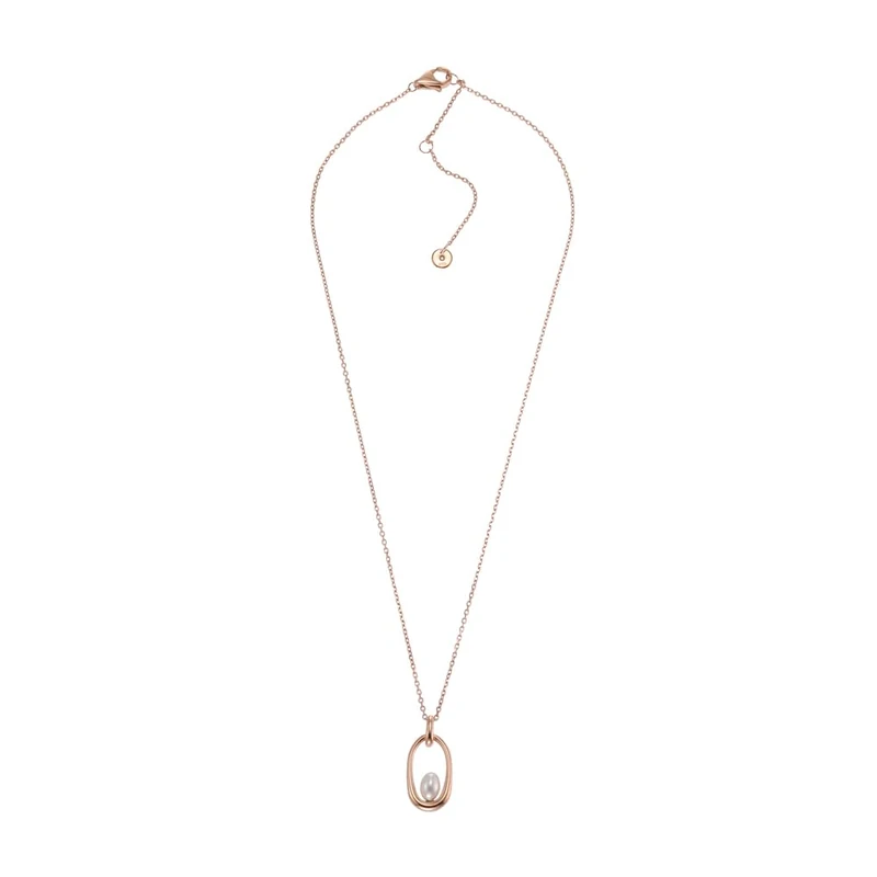 Skagen Women's Stainless Steel or Semi precious with lobster clasp closure Pearl Pendant necklace