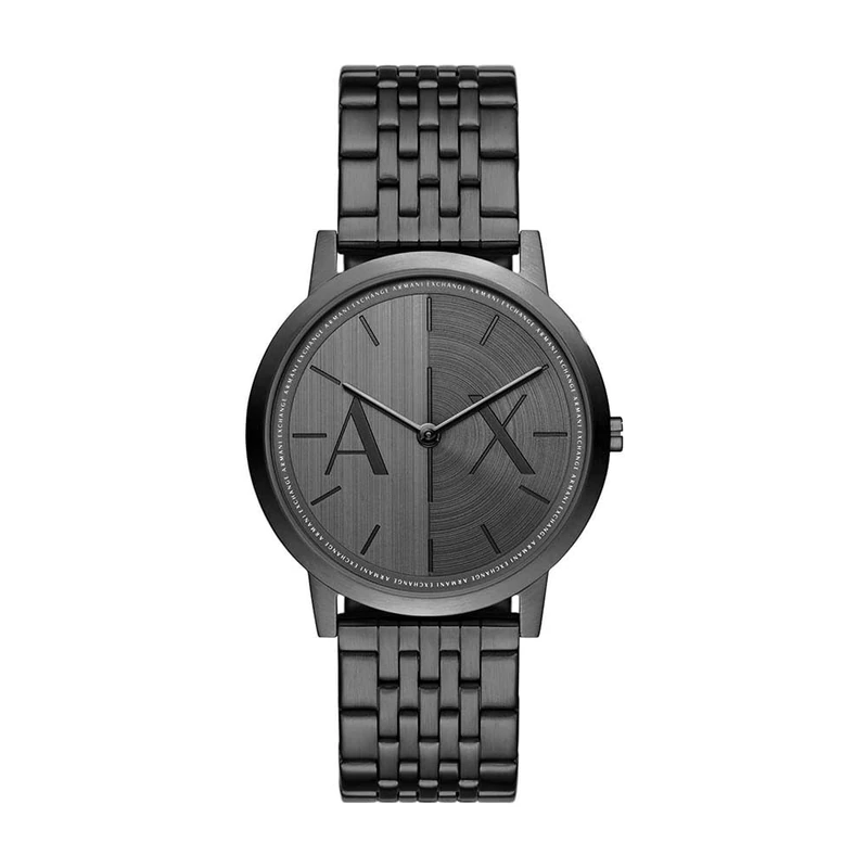 Armani Exchange Men's Watch - 40mm Black Dial Stainless Steel