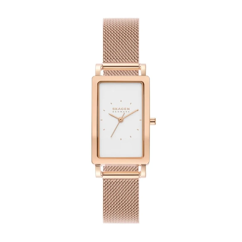Skagen Hagen Watch for Women, Quartz Three Hand Movement with Stainless Steel or Leather Strap