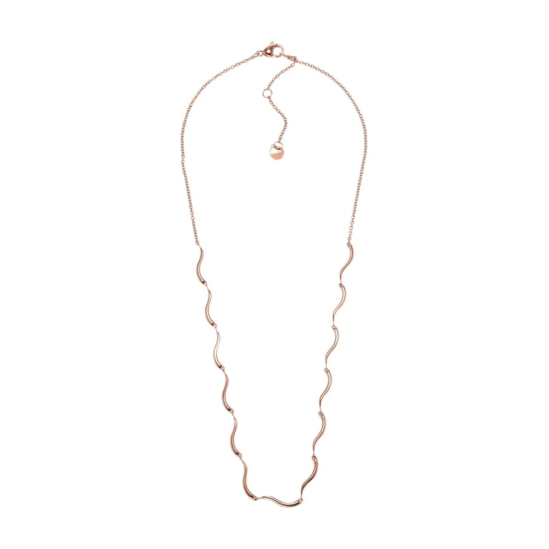 Skagen Women's Stainless Steel or Semi precious with lobster clasp necklace, Nude Blush