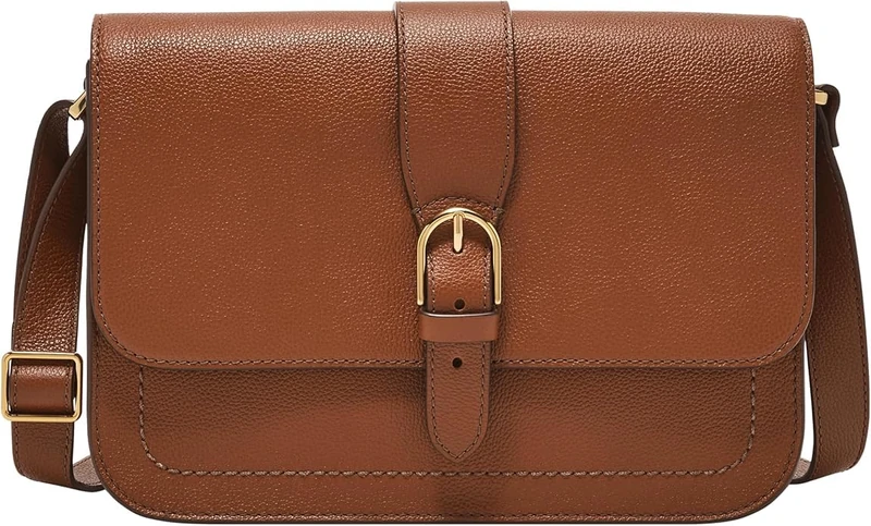 Fossil Women's bag Zoey red black small leather crossbody bag, l: 19.7 cm, w: 3.8 cm, h: 11.4 cm, ZB1937602