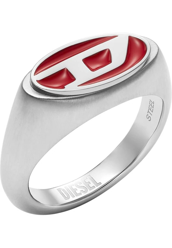 Diesel Men's Stainless Steel Signet Rings