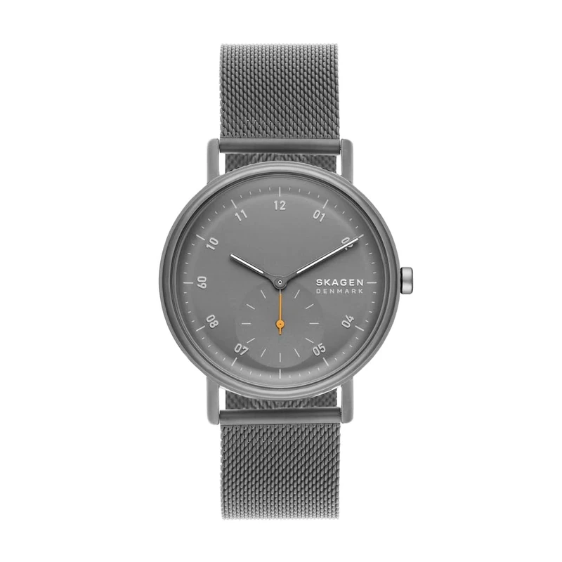 SKAGEN Kuppel Watch for Men, Quartz Sub dial Three Hand Movement with Stainless Steel or Leather Strap