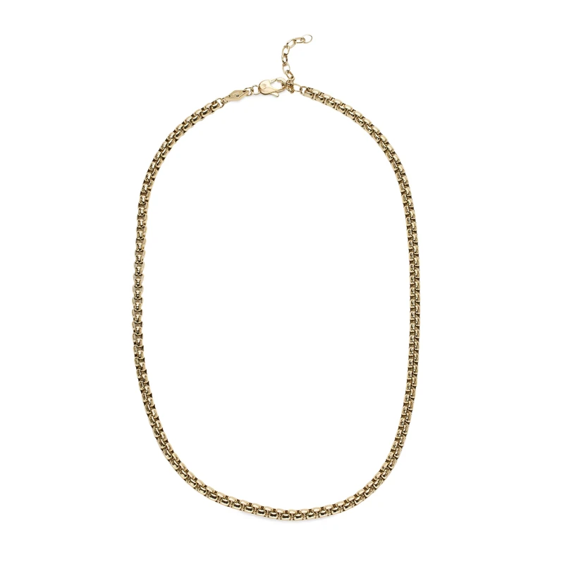 Fossil Men's Necklace, All Stacked Up Stainless Steel Chain Necklace - Image 1
