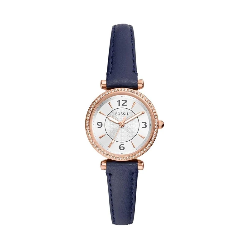 Fossil Carlie Watch for Women, Quartz movement with Stainless steel or leather Strap