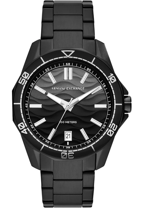 Armani Exchange Watch for Men, Quartz Movement and 44mm Case Size with Stainless Steel, Leather or Silicone Strap