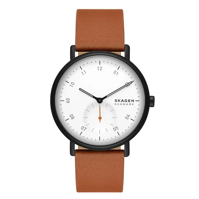 SKAGEN Kuppel Watch for Men, Quartz Sub dial Three Hand Movement with Stainless Steel or Leather Strap