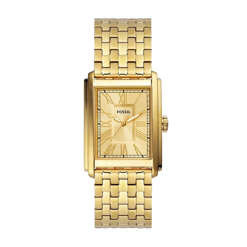 Fossil Carraway Men's 30 MM Gold-Tone Stainless Steel Watch, FS6009