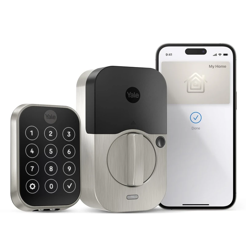 Yale YRD450-N-WF1-619 Assure Lock 2 Plus with Wi-Fi Apple Home Keys Smart, Satin Nickel