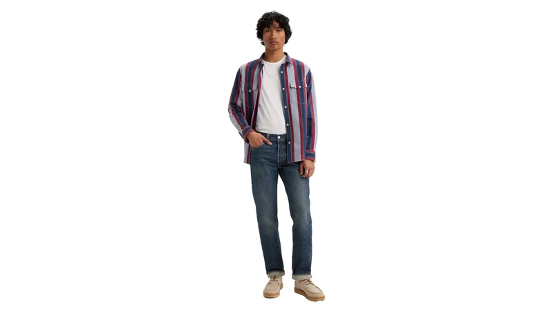 Levi's Men's 501 Original Fit Jeans - Deep Blue Sea Selvedge - Image 1