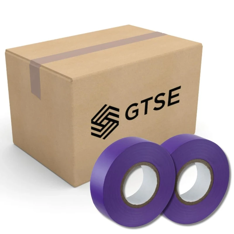 GTSE Purple Electrical Tape, 19mm x 20m, Bulk Box of 100 Rolls, Strong Self-Adhesive PVC Insulation Tape for Insulating, Repairing and Protecting Electrical Wires