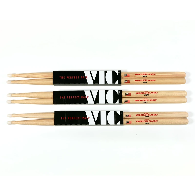 Vic Firth American Classic Series Drumsticks - 5AN Bundle Pack - American Hickory - Nylon Tip - 3 pairs