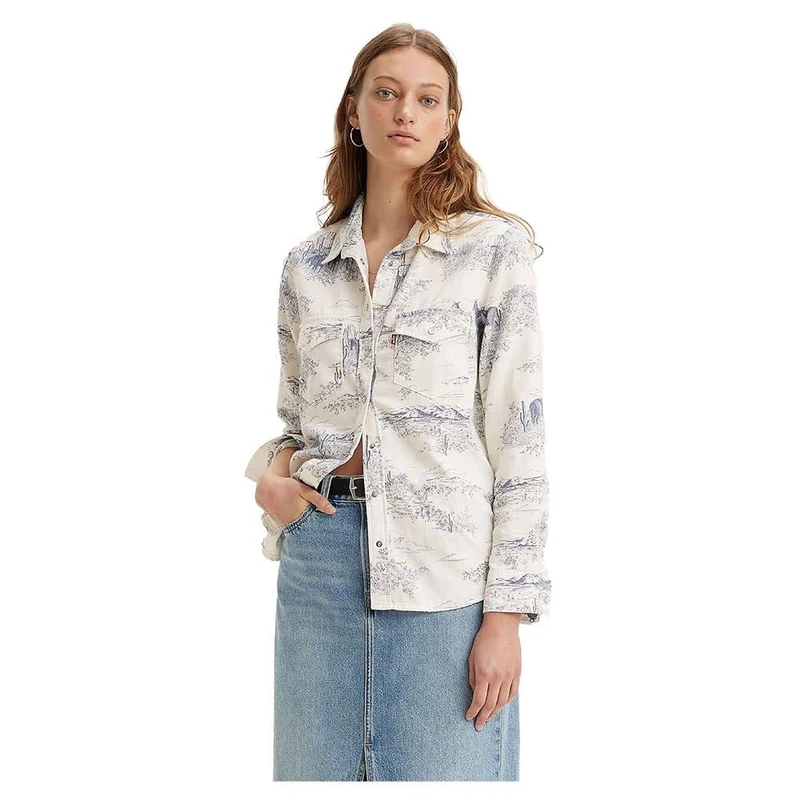 Levi's Women's Iconic Western Shirt, Western Toile Shirt, XS