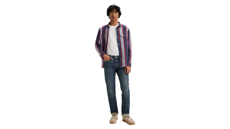Levi's Men's 501 Original Fit Jeans, The Deep Blue Sea Selvedge, 30W / 32L