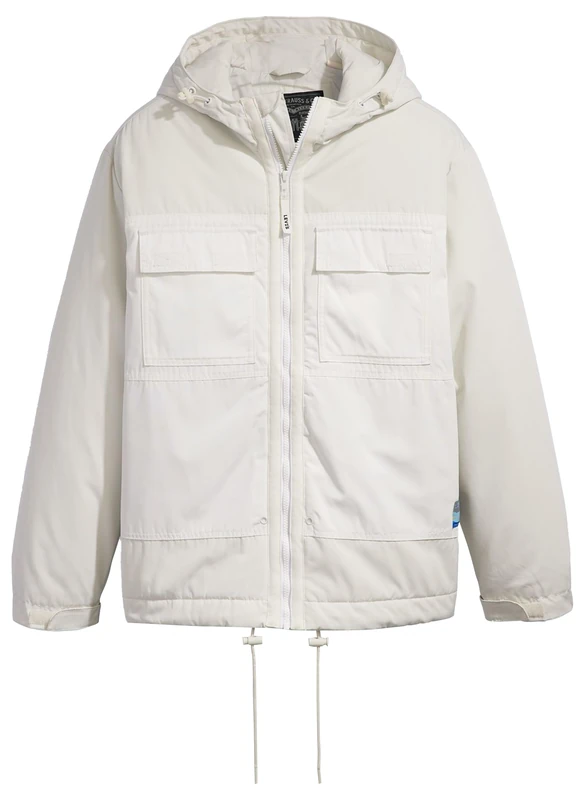 Levi's Tamalpais hooded jacket neutrals, WHITE ONYX, XL - Image 1