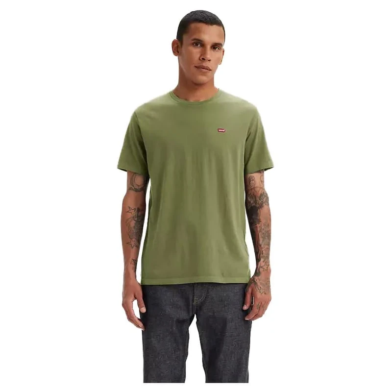 Levi's Men Ss Original Housemark Tee-Core Chesthit Logo HM Greens, Bluish Olive, XS