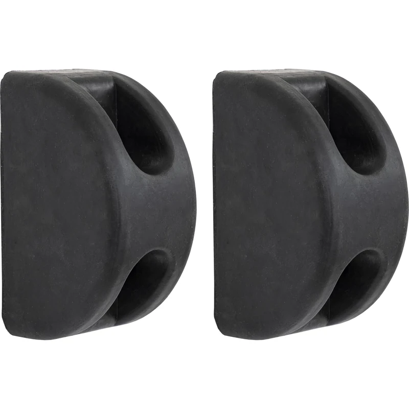 Buyers Products B5800 Molded D-Shaped Rubber Bumper, 3 X 3-1/2 X 6 Inch, Set of Two Bumpers For Truck and Trailer Protection, Durable Dock Bumper For Equipment And Delivery Bays
